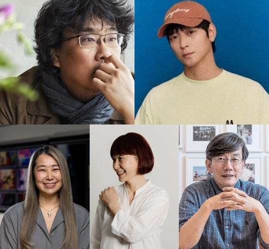 봉준호 감독 , 매기 강 감독 , 강동원, 은희경 소설가, 손석희 [사진=부산국제영화제, ⒞정멜멜]