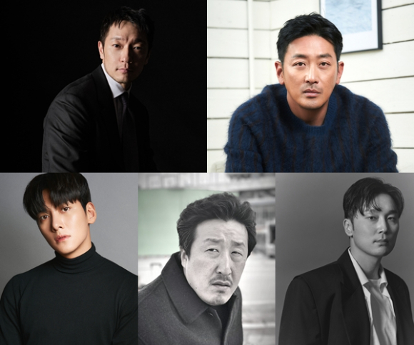 손석구, 하정우, 지창욱, 현봉식, 서현우가 '보통사람들'에 출연한다. [사진=스태넘, 워크하우스컴퍼니, 스프링 컴퍼니, 제리고고, 저스트엔터테인먼트]