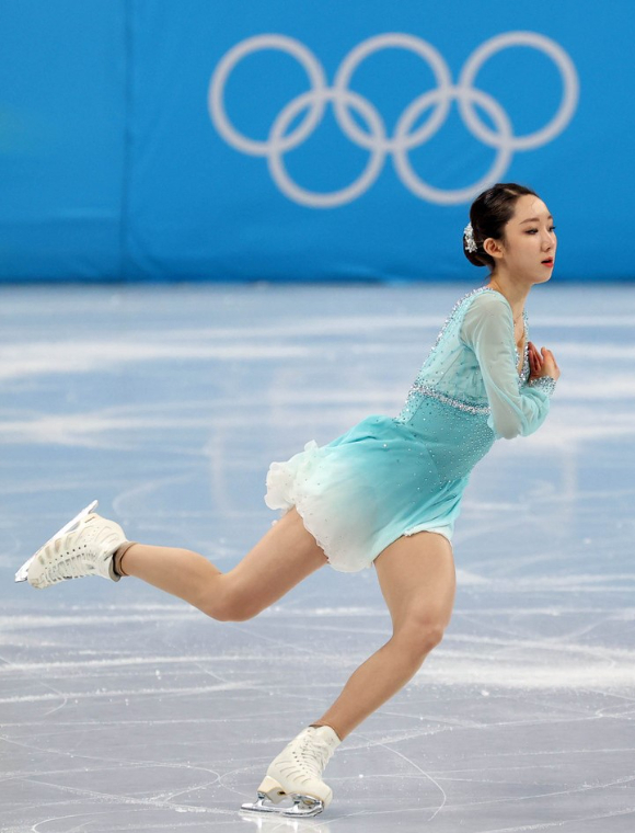 한국 여자 피겨 간판스타 중 한명으로 꼽히는 김예림이 지난 2월 15일 중국 베이징 캐피털 경기장에서 열린 2022 베이징동계올림픽 피겨 스케이팅 여자 싱글 쇼트 프로그램에 출전해 연기를 펼치고 있다. [사진=뉴시스]