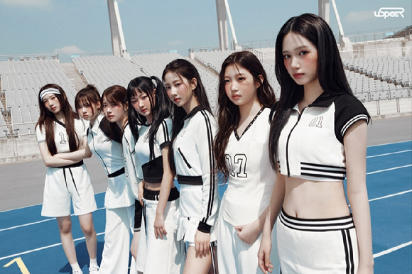 USPEER(여원, 소이, 시안, 서유, 다온, 채나, 로아) 'SPEED ZONE' 콘셉트 포토. [사진=알비더블유, WM엔터테인먼트]