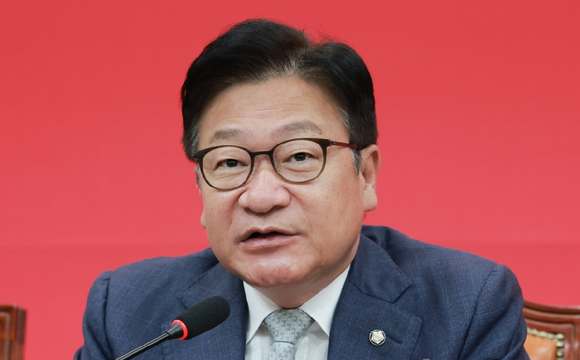 국민의힘 정점식 원내대표가 28일 국회에서 열린 최고위원회의에 참석해 발언하고 있다. [사진=연합뉴스]