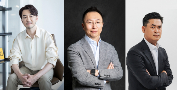 (좌측부터) 김창한 크래프톤 대표, 한상우 카카오게임즈 대표, 정우진 NHN 대표. [사진=각사]