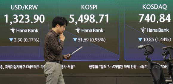 26일 오전 서울 중구 하나은행 딜링룸 [사진=연합뉴스]