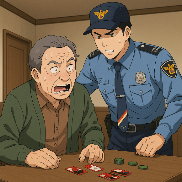 이웃들과 점당 100원짜리 고스톱을 치다가 적발된 60대가 원심에 이어 항소심에서도 무죄를 선고받았다. [사진=챗GPT]