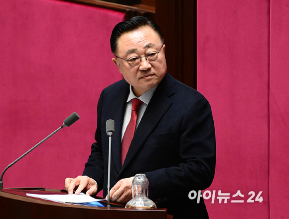 고동진 국민의힘 의원이 13일 오후 서울 여의도 국회 본회의장에서 열린 제422회 국회(임시회) 제5차 본회의 경제 분야 대정부질문에서 발언하고 있다. [사진=정소희 기자]