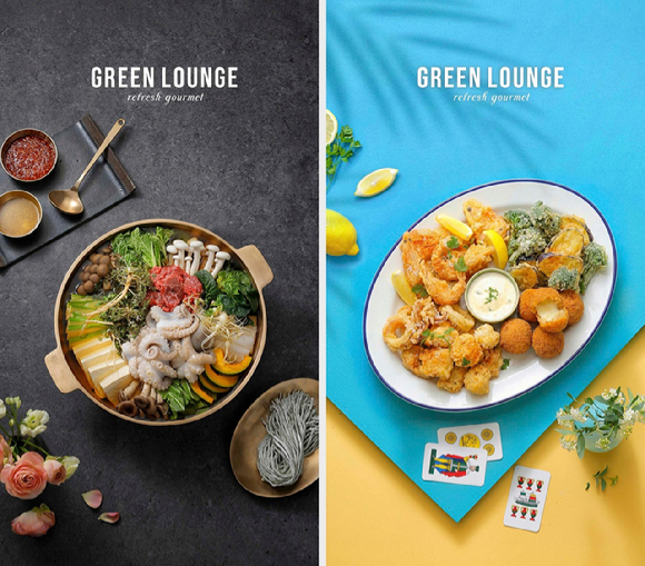 그린 라운지 봄 시즌 신메뉴 포스터. [사진=아워홈 제공]