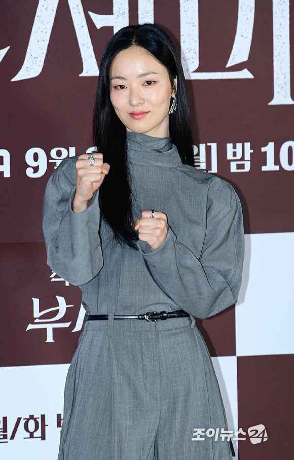 배우 전여빈이 22일 오후 서울 CGV 영등포에서 열린 지니 TV 오리지널 '착한 여자 부세미' 제작발표회에 참석하고 있다. [사진=정소희 기자]