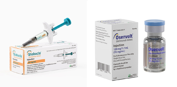 골질환 치료제 스토보클로(왼쪽), 오센벨트. [사진=셀트리온 제공]