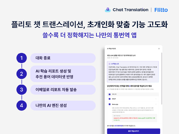 플리토 챗 트랜스레이션, 초개인화 기능 고도화